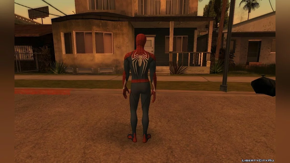 Человек-паук из игры Spiderman PS4 / GTA San Andreas