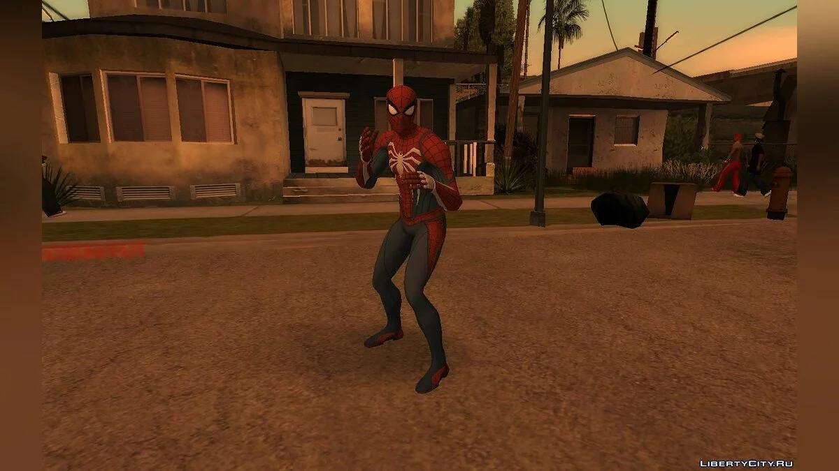 Человек-паук из игры Spiderman PS4 / GTA San Andreas
