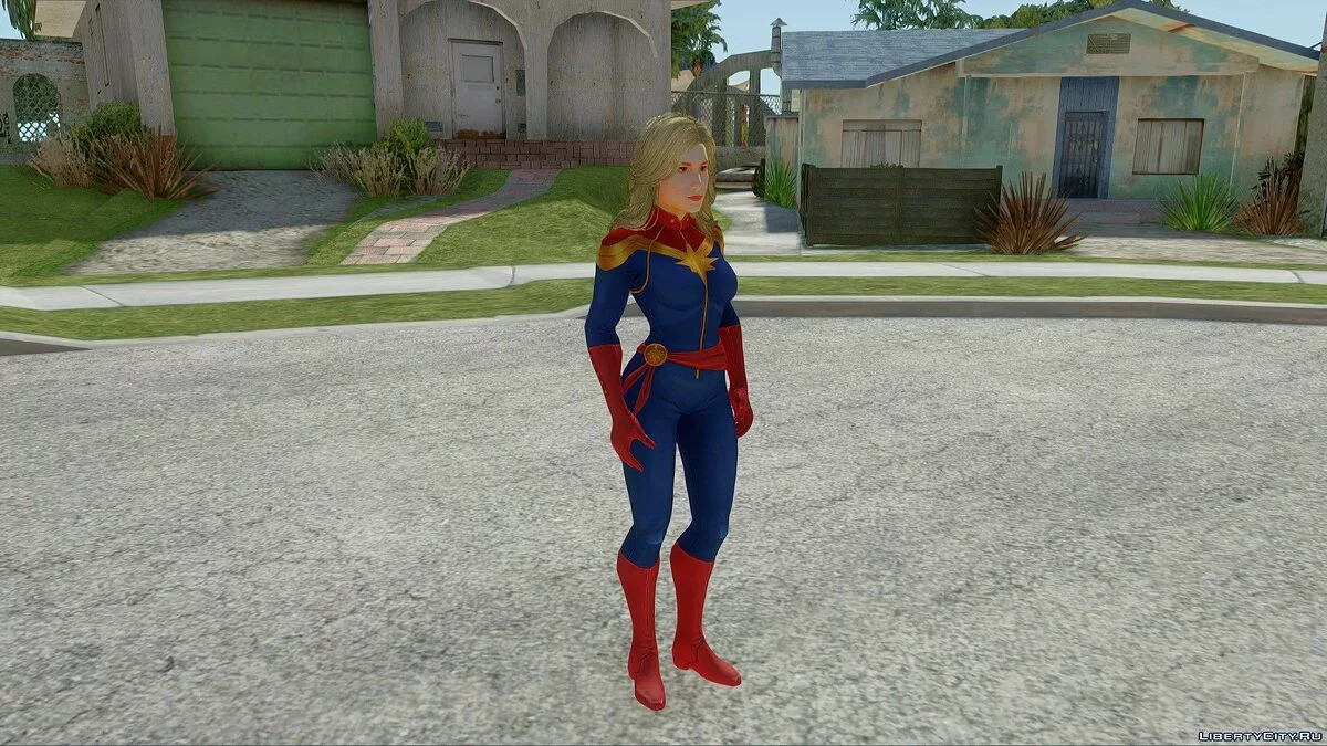 Капитан Марвел из Avengers: Infinity War / GTA San Andreas