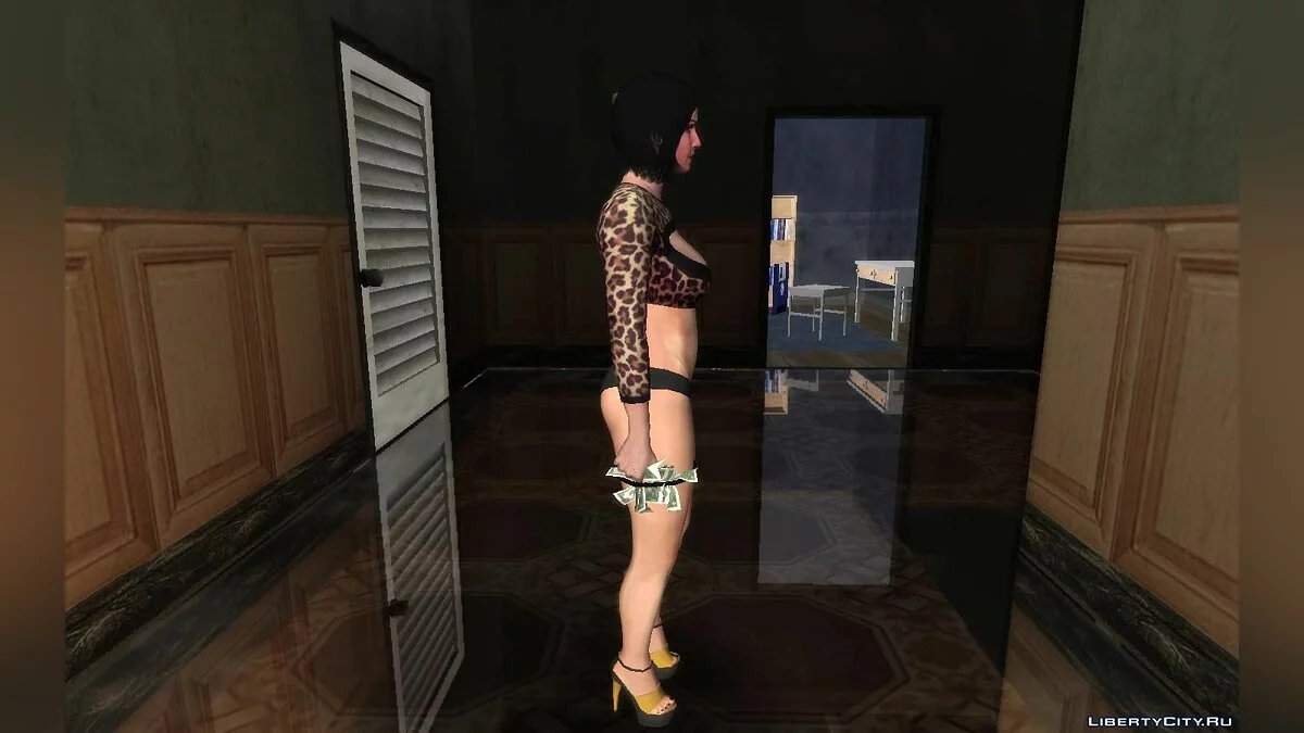 Молли Шультц из GTA 5 в одежде стриптизёрши V3 / GTA San Andreas