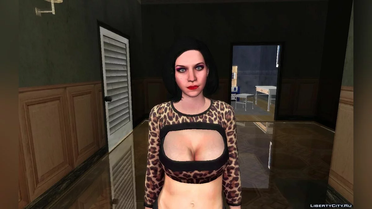 Молли Шультц из GTA 5 в одежде стриптизёрши V3 / GTA San Andreas