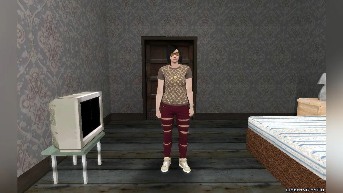 Рандомный скин девушки из GTA Online #9 / GTA San Andreas