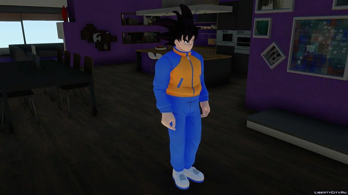 Сон Гоку в спортивной одежде из Dragon Ball Xenoverse 2 / GTA San Andreas