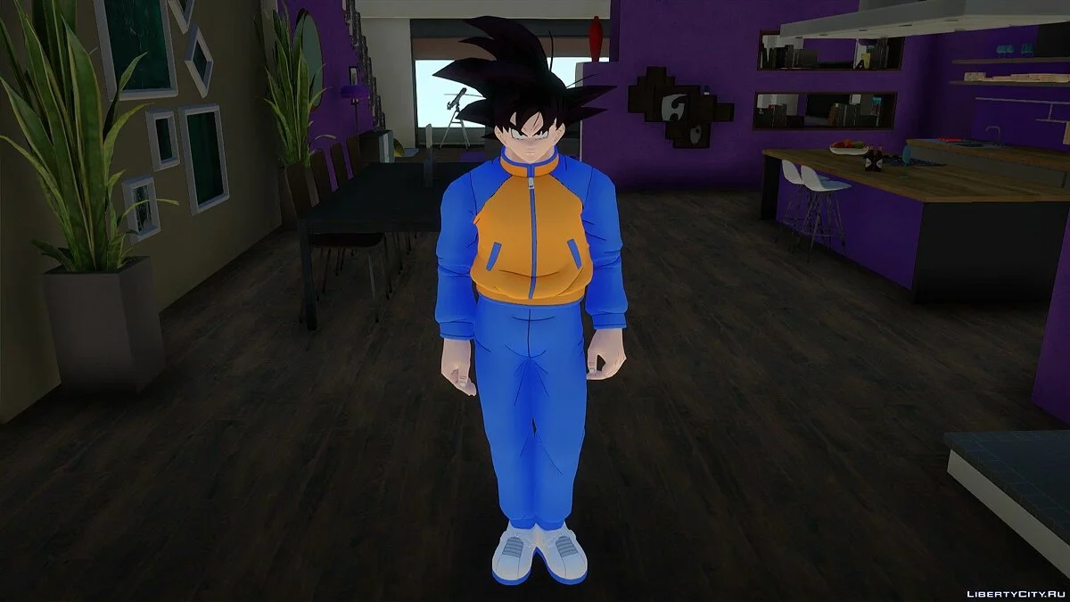 Сон Гоку в спортивной одежде из Dragon Ball Xenoverse 2 / GTA San Andreas
