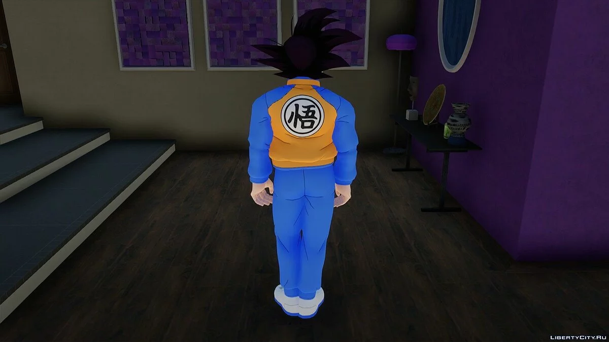 Сон Гоку в спортивной одежде из Dragon Ball Xenoverse 2 / GTA San Andreas