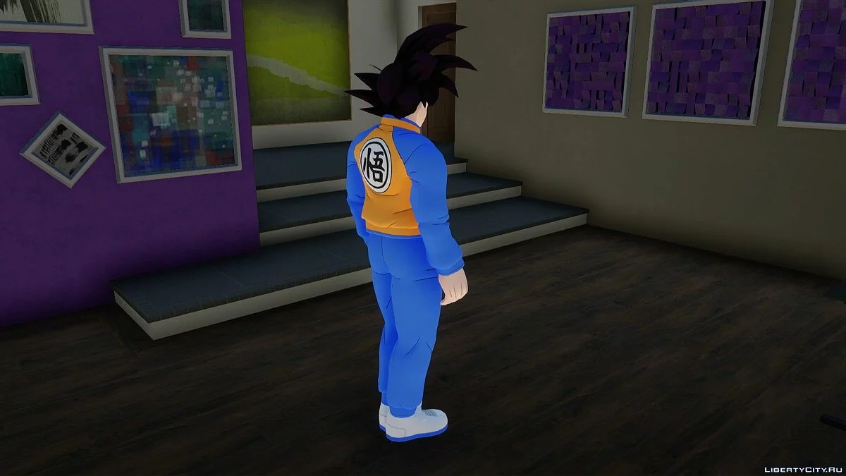 Сон Гоку в спортивной одежде из Dragon Ball Xenoverse 2 / GTA San Andreas