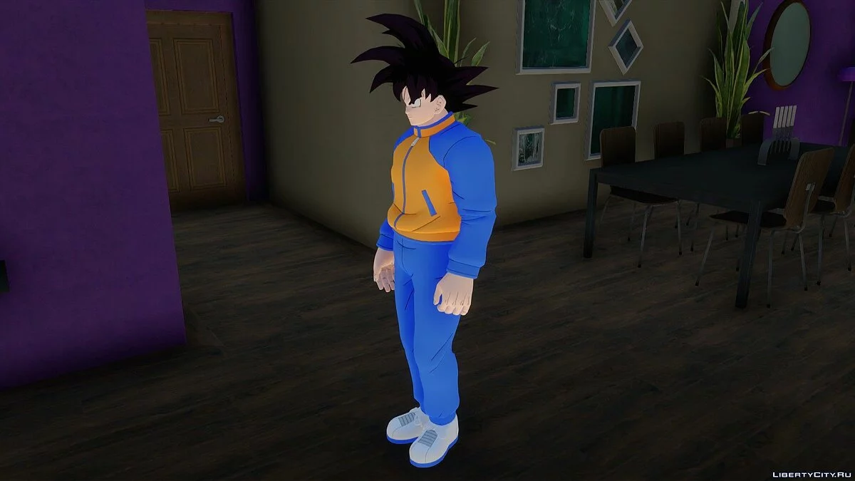 Сон Гоку в спортивной одежде из Dragon Ball Xenoverse 2 / GTA San Andreas