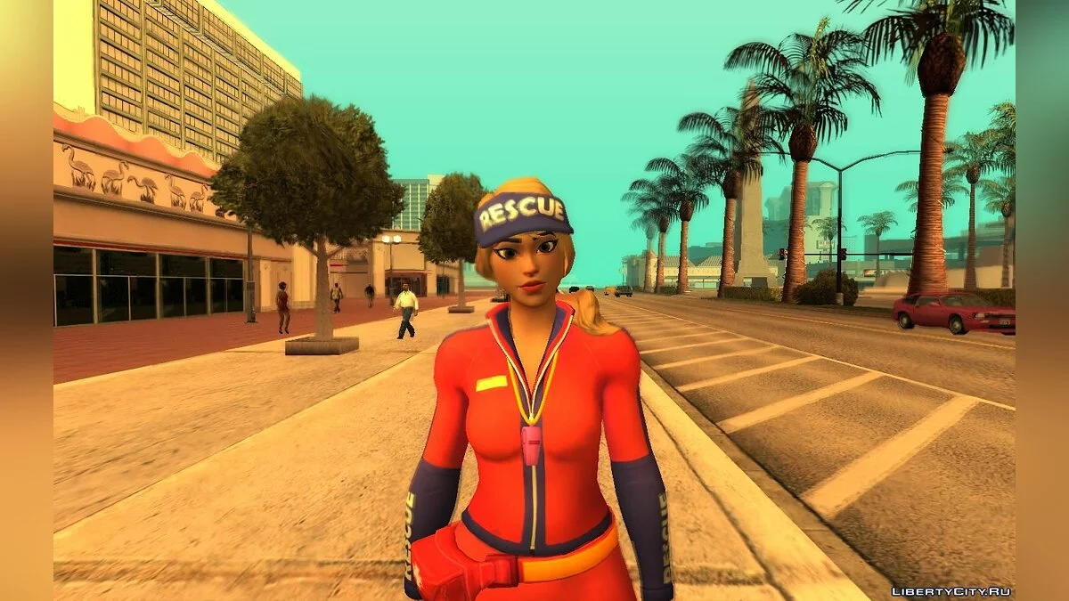 Спасательница из игры Фортнайт / GTA San Andreas