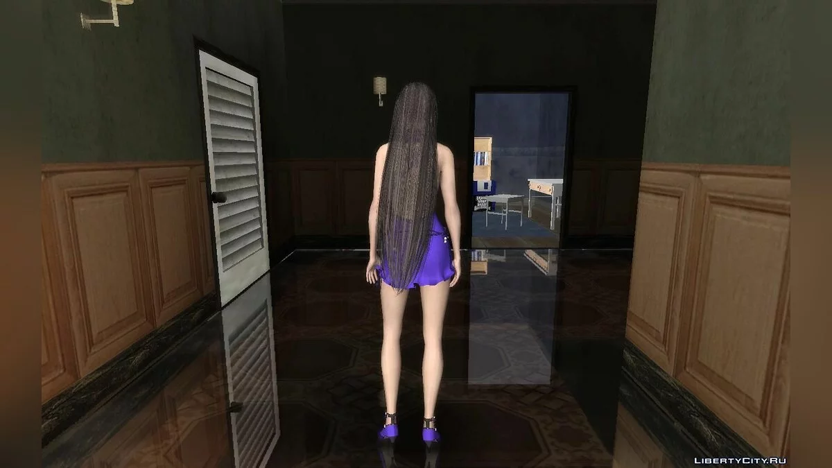 Tifa в фиолетовом платье из игры Final Fantasy / GTA San Andreas