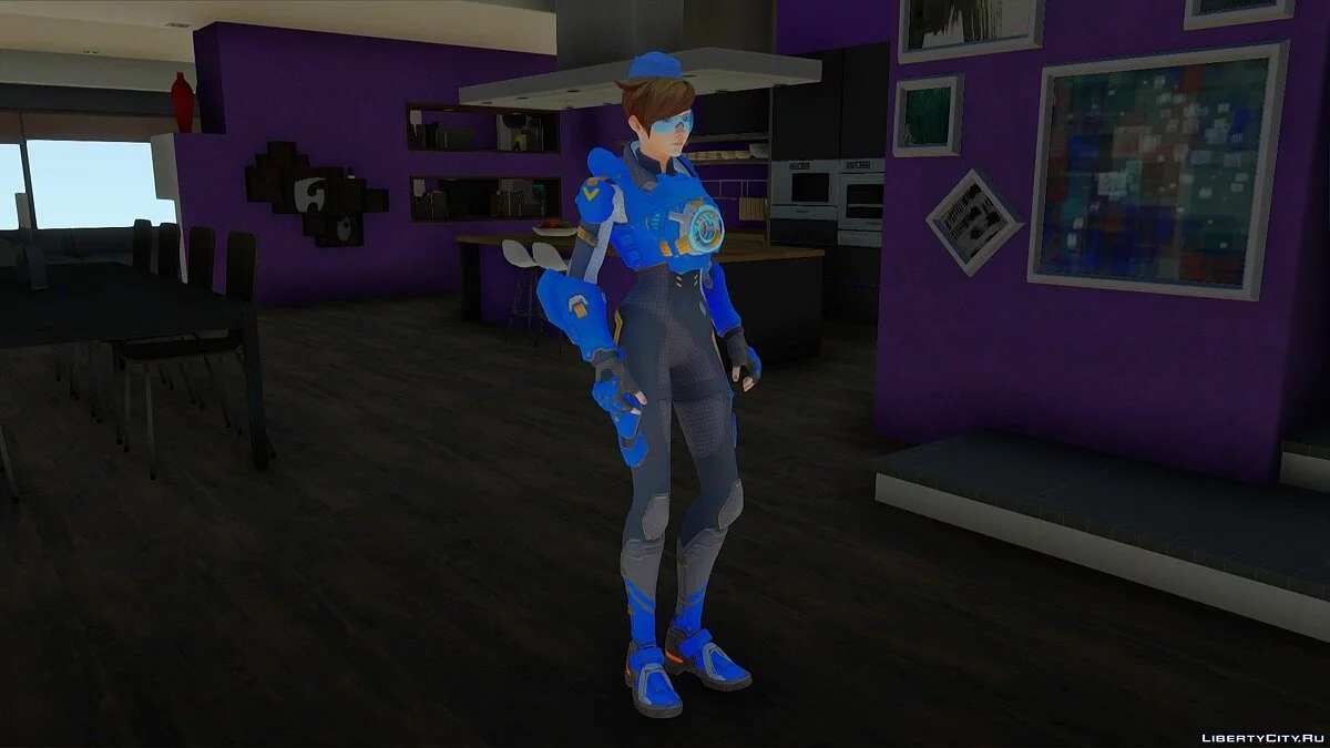 Трейсер (Cadet Oxton) из Overwatch / GTA San Andreas