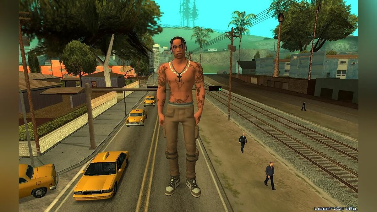 Трэвис Скотт из игры Fortnite / GTA San Andreas