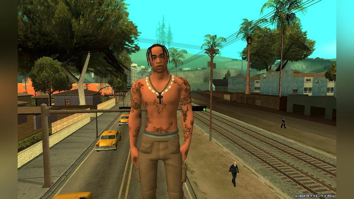 Трэвис Скотт из игры Fortnite / GTA San Andreas