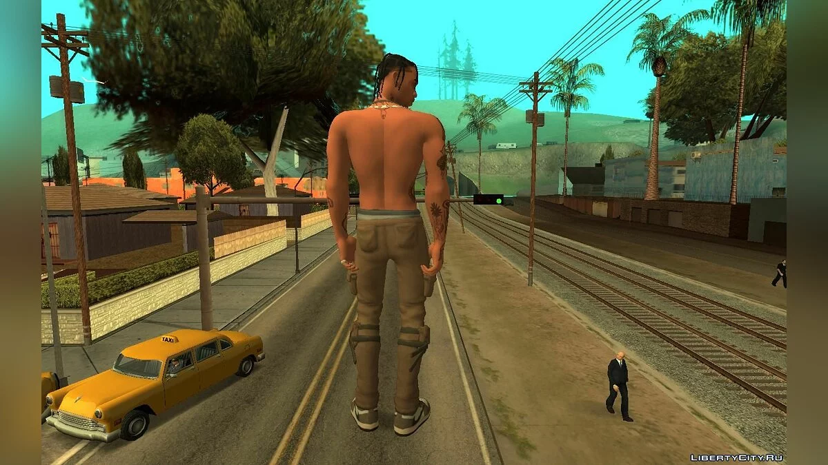 Трэвис Скотт из игры Fortnite / GTA San Andreas