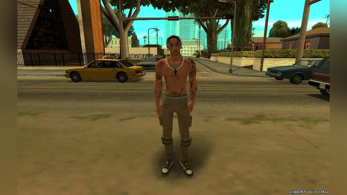 Трэвис Скотт из игры Fortnite / GTA San Andreas