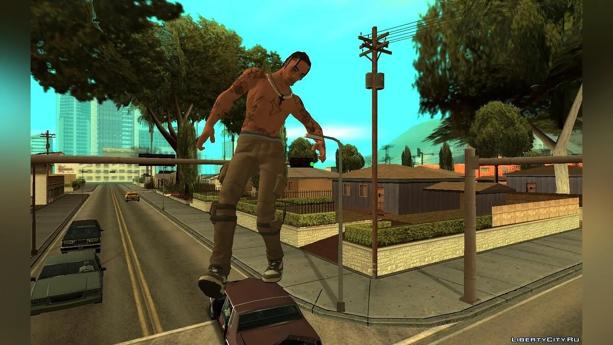 Трэвис Скотт из игры Fortnite / GTA San Andreas