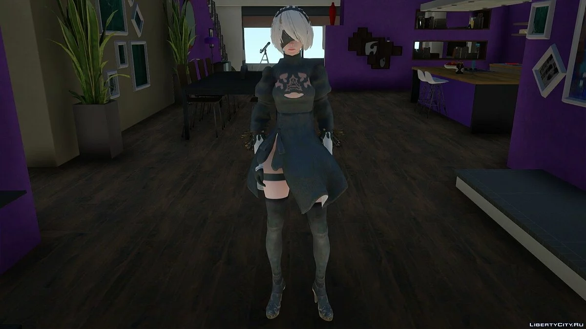 2B из NieR: Automata / GTA San Andreas