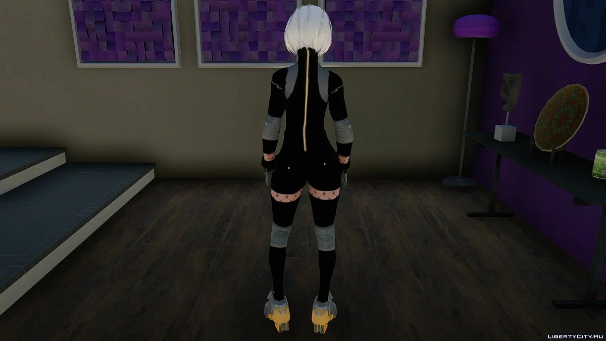 2B из NieR: Automata / GTA San Andreas