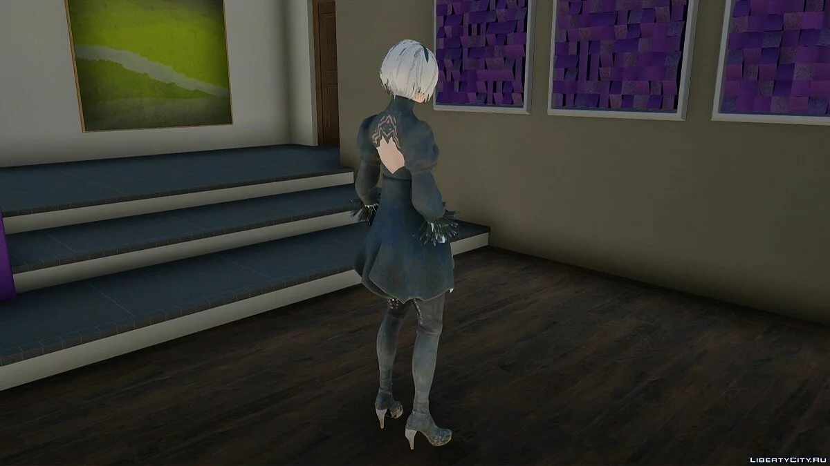 2B из NieR: Automata / GTA San Andreas