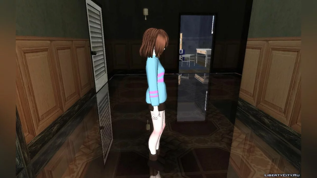 Фриск и Чара из игры Undertale / GTA San Andreas