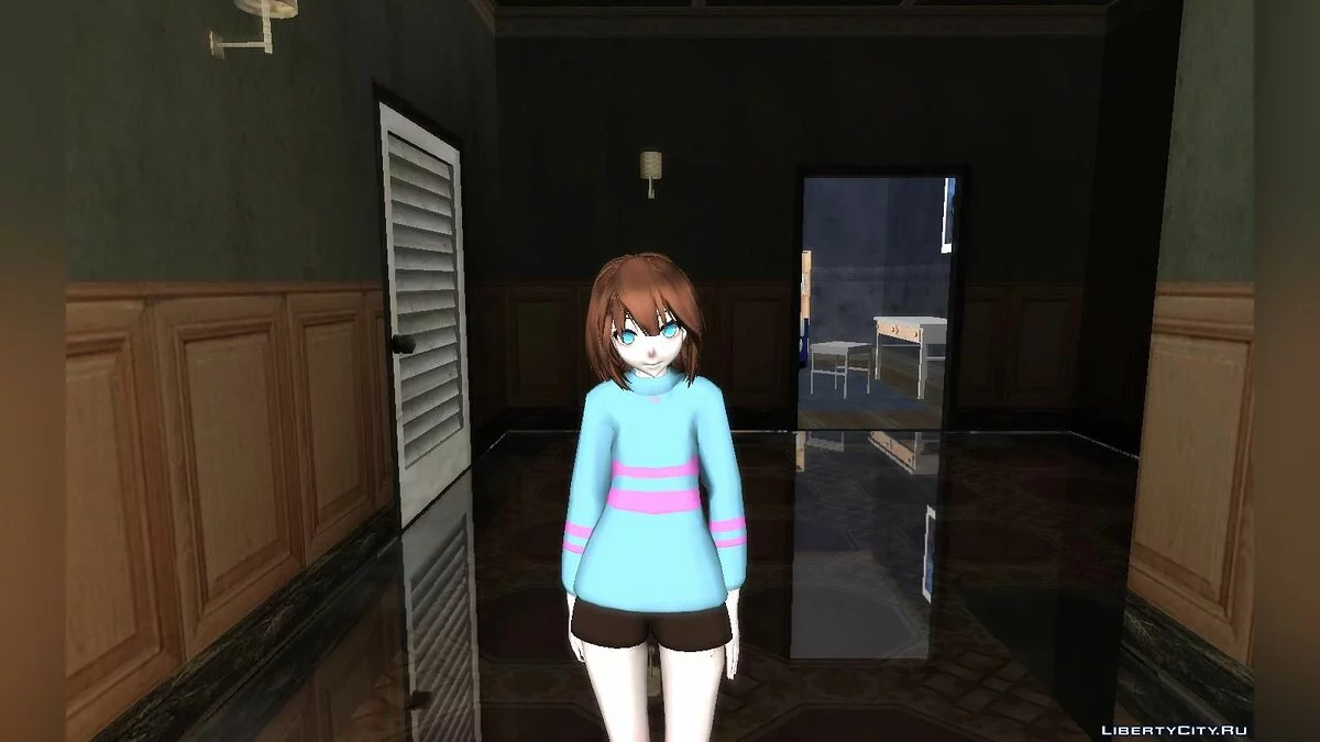 Фриск и Чара из игры Undertale / GTA San Andreas
