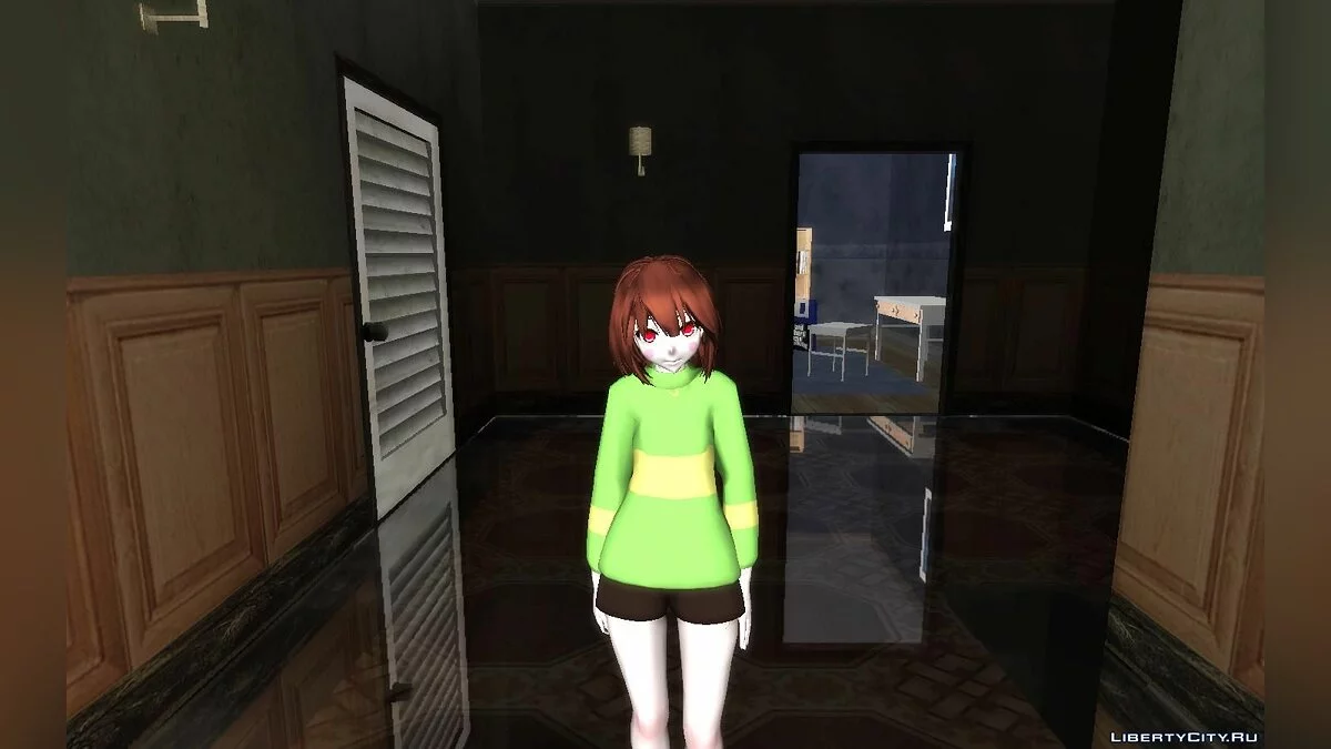 Фриск и Чара из игры Undertale / GTA San Andreas