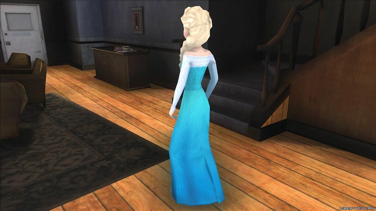 Эльза из мультфильма Frozen / GTA San Andreas