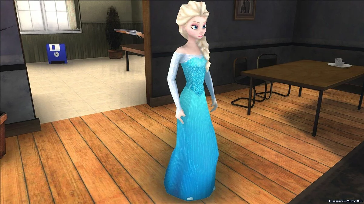 Эльза из мультфильма Frozen / GTA San Andreas
