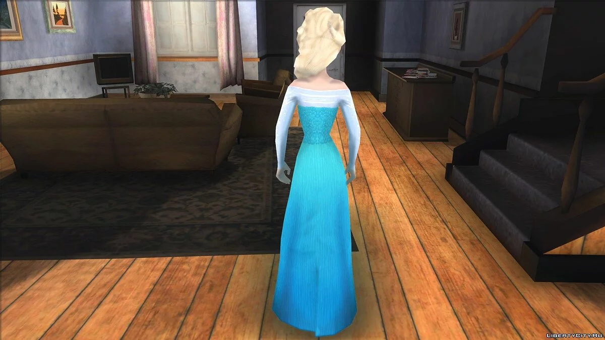 Эльза из мультфильма Frozen / GTA San Andreas