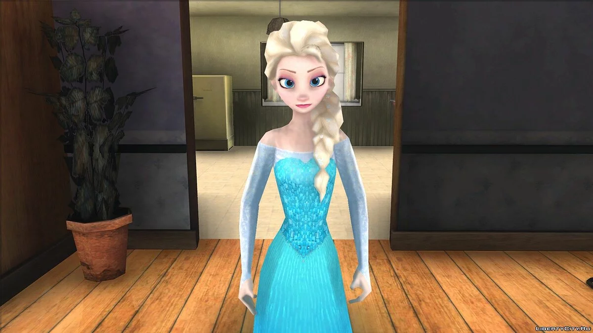 Эльза из мультфильма Frozen / GTA San Andreas