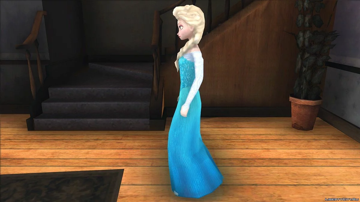 Эльза из мультфильма Frozen / GTA San Andreas