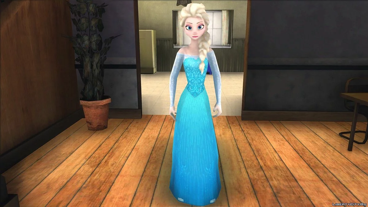 Эльза из мультфильма Frozen / GTA San Andreas