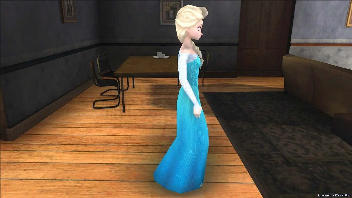 Эльза из мультфильма Frozen / GTA San Andreas