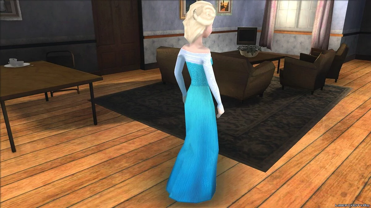 Эльза из мультфильма Frozen / GTA San Andreas