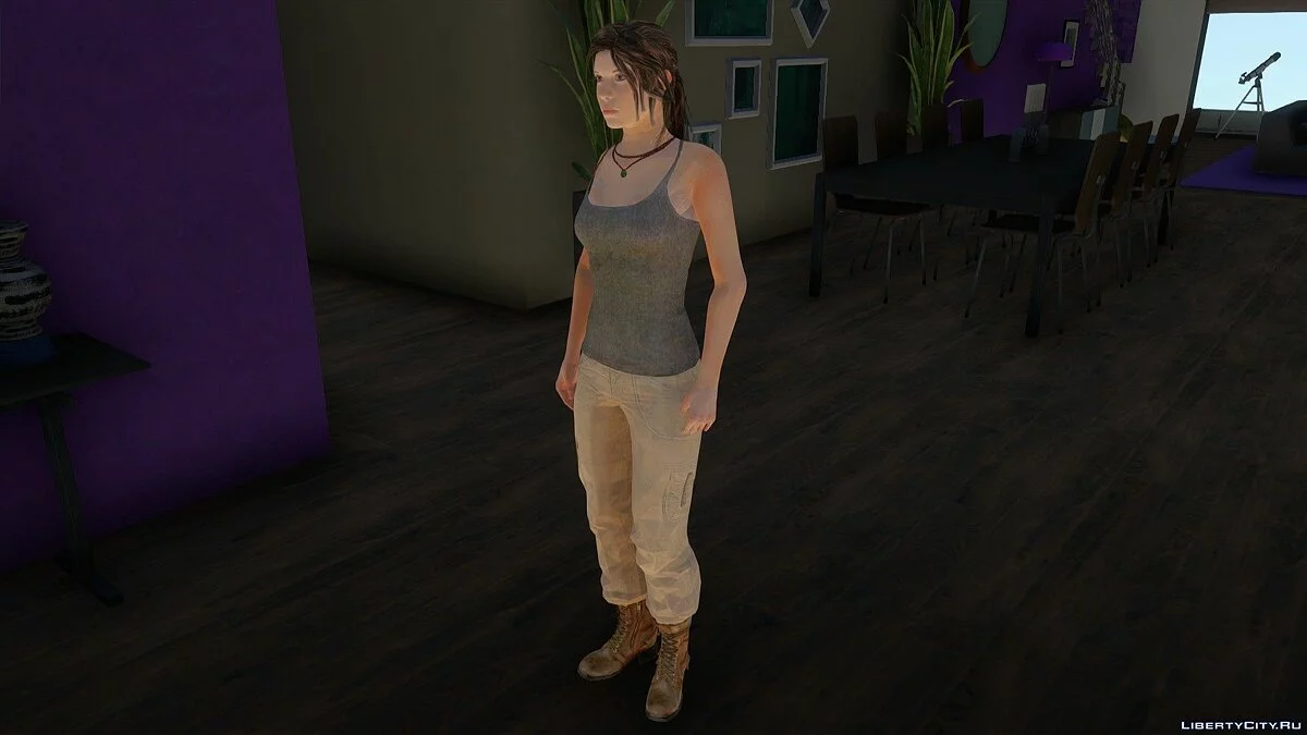 Лара Крофт из Rise of the Tomb Raider / GTA San Andreas