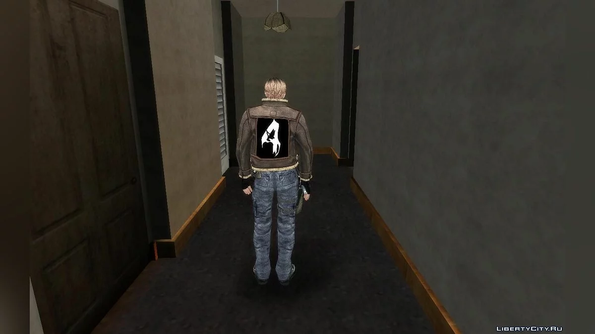 Леон из Resident Evil 4 в жакете / GTA San Andreas