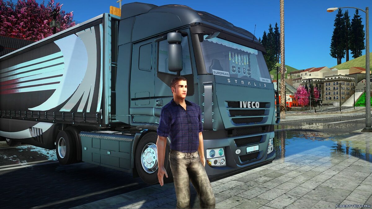 Скачать Мужчина из игры Euro Truck Simulator для GTA San Andreas