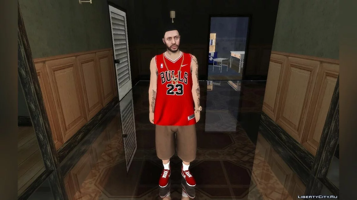 Рандомный скин из GTA Online #14 (Форма MJ 23 из Chicago Bulls) / GTA San Andreas