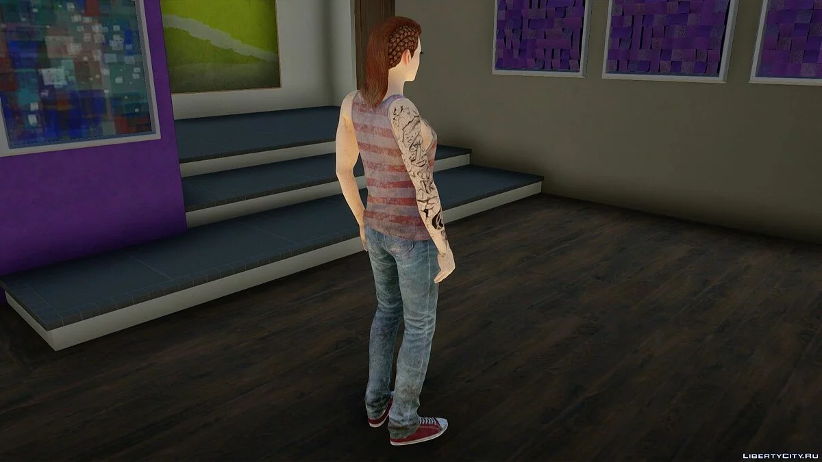 Шелли в костюме из The Last of Us: Left Behind / GTA San Andreas