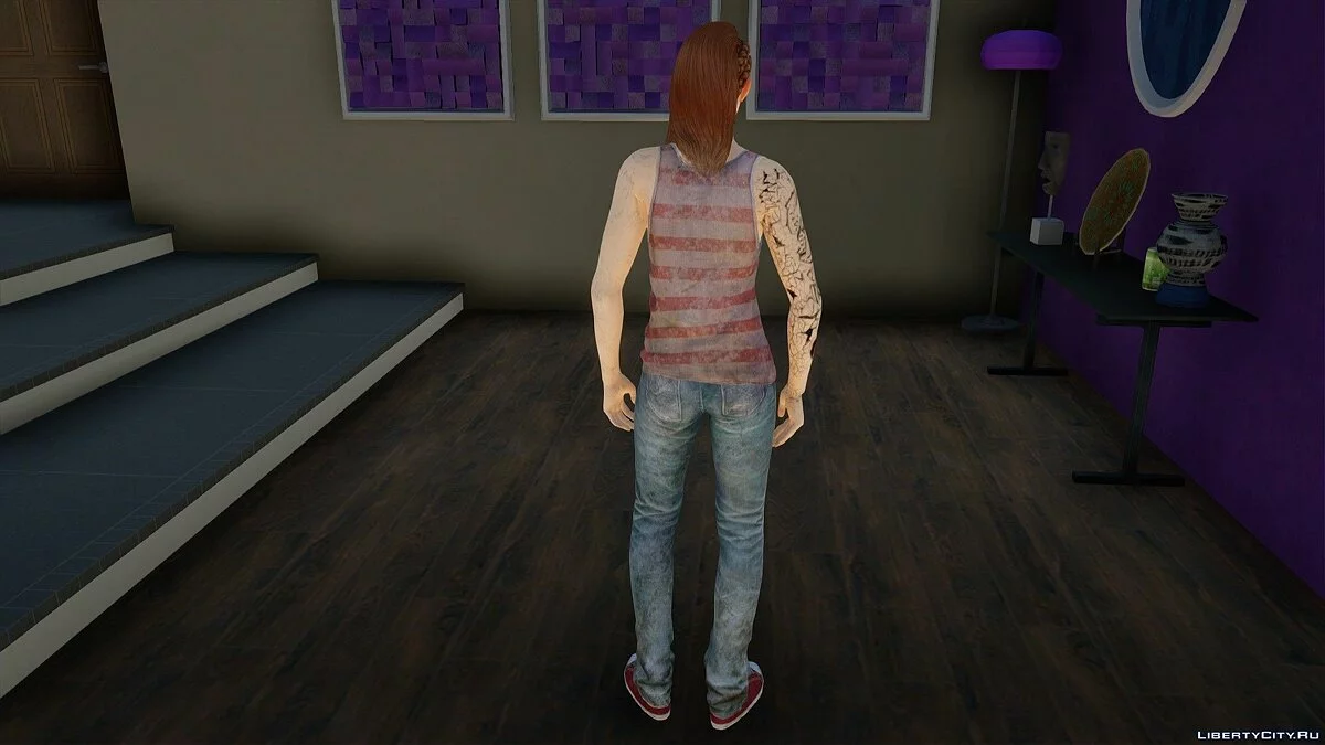 Шелли в костюме из The Last of Us: Left Behind / GTA San Andreas