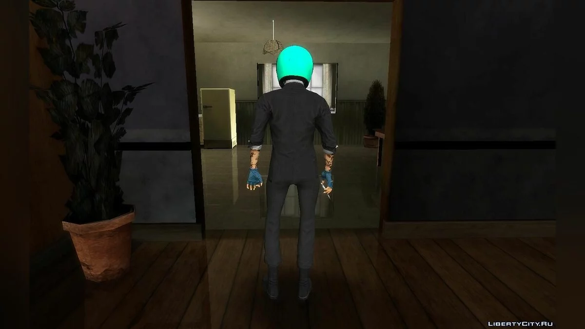 Sydney из PAYDAY 2 в шлеме  / GTA San Andreas