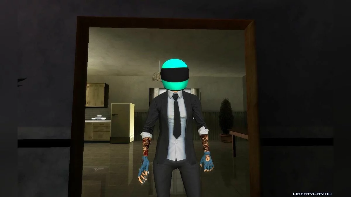 Sydney из PAYDAY 2 в шлеме  / GTA San Andreas