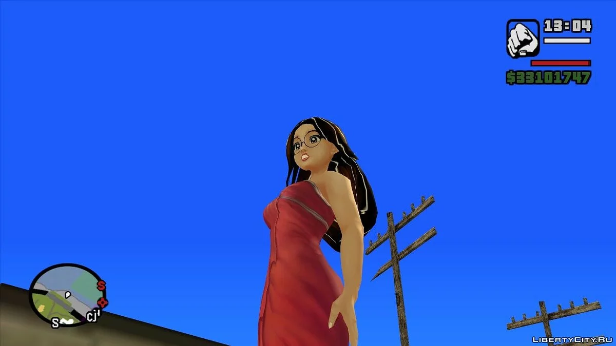 Turma da Mônica - Tina in a dress / GTA San Andreas