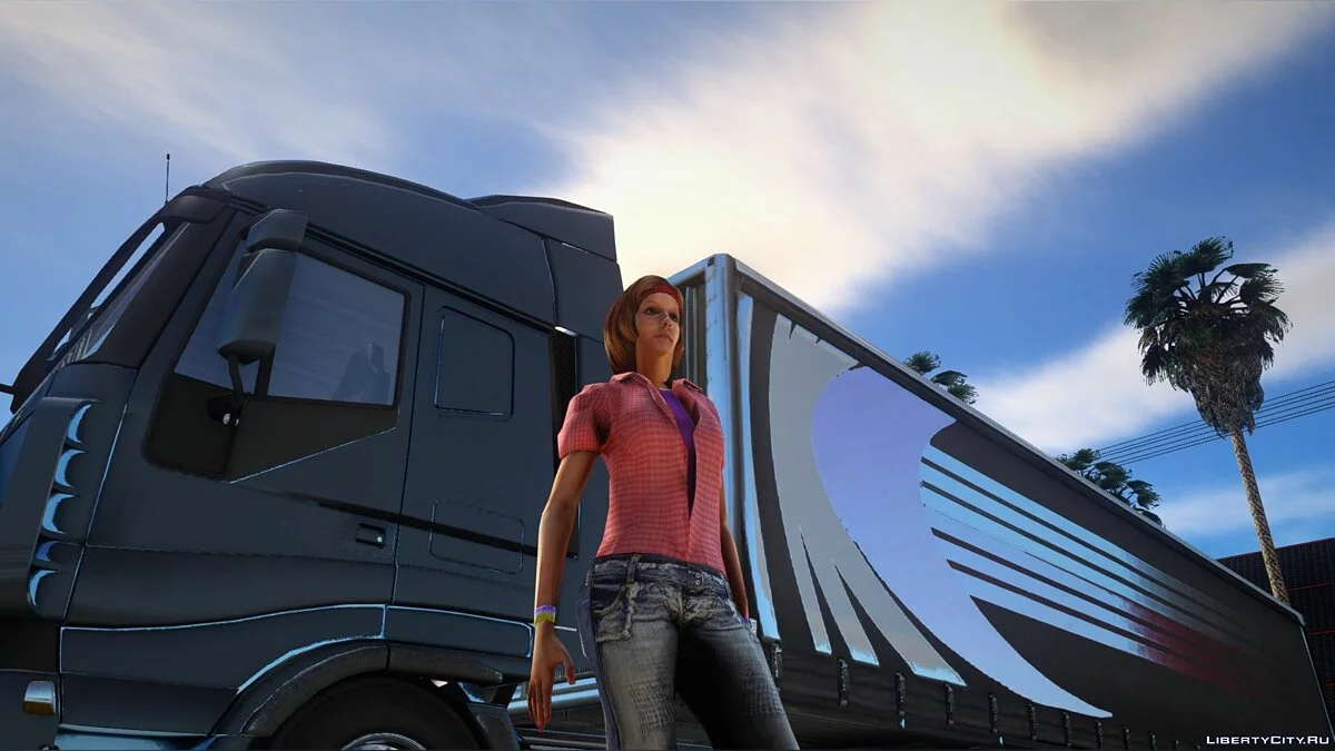 Женщина из игры Euro Truck Simulator / GTA San Andreas