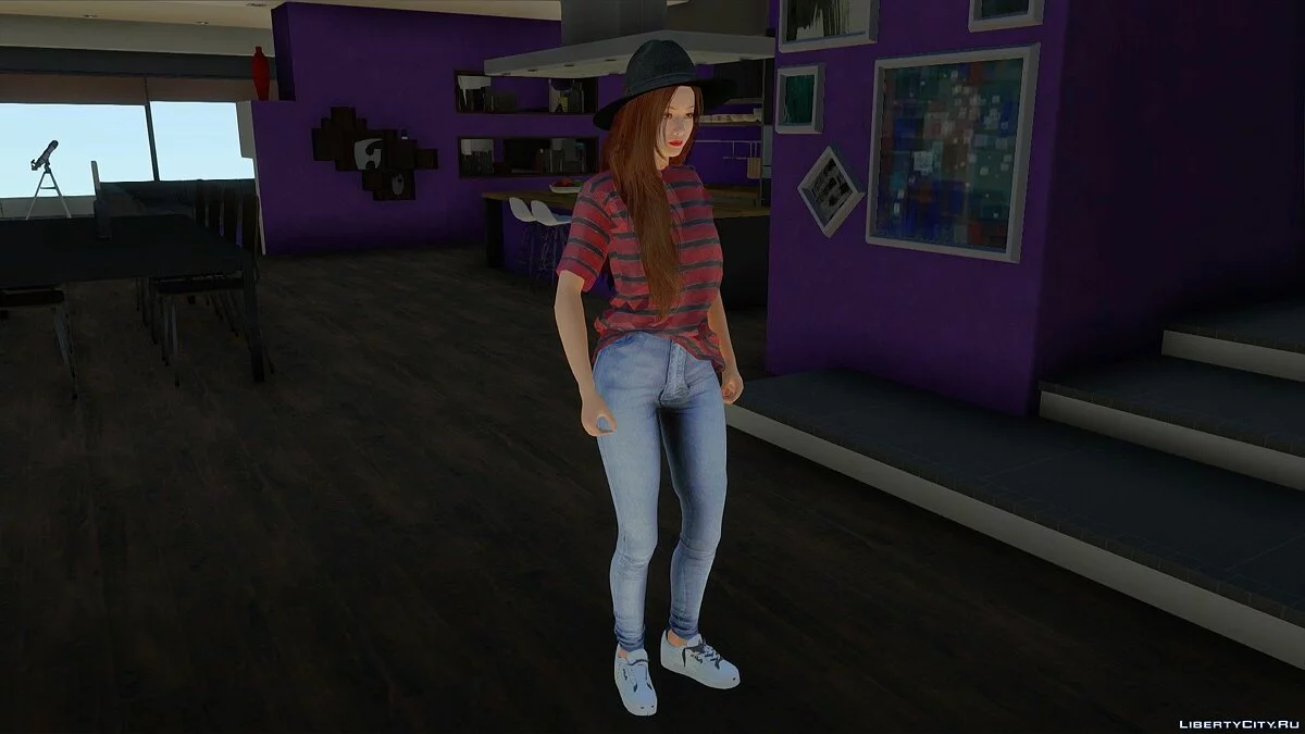 Асахи Фудзиока в повседневной одежде v2 / GTA San Andreas