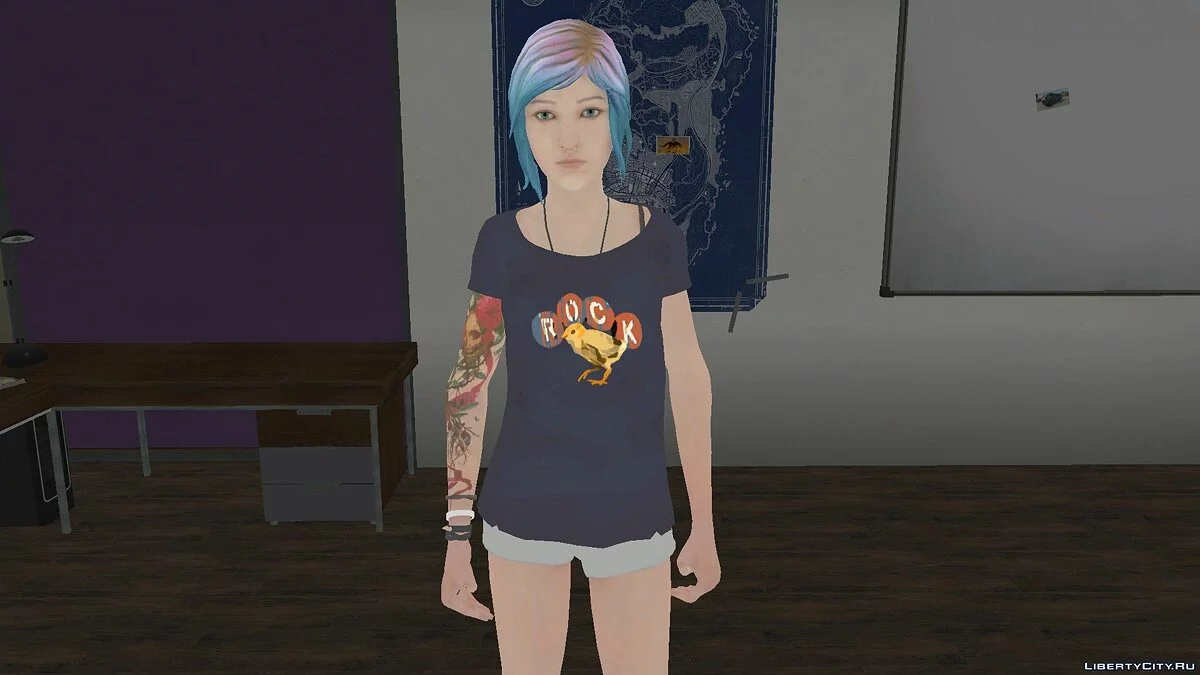 Хлоя Прайс в пижаме из Life Is Strange: Episode 3 / GTA San Andreas