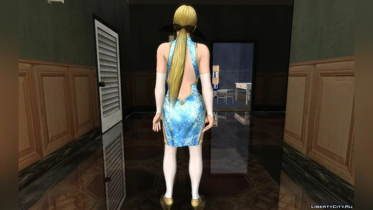 Хелена Дунлас в мандариновом платье из DOA5LR   / GTA San Andreas