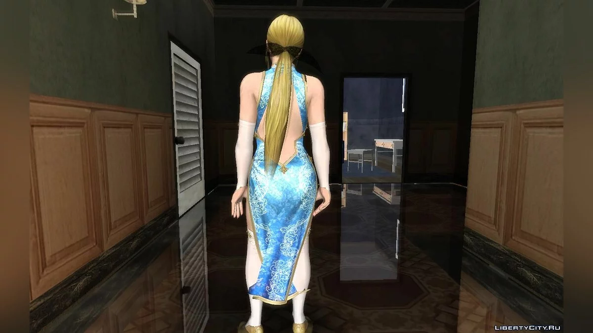 Хелена Дунлас в мандариновом платье из DOA5LR   / GTA San Andreas