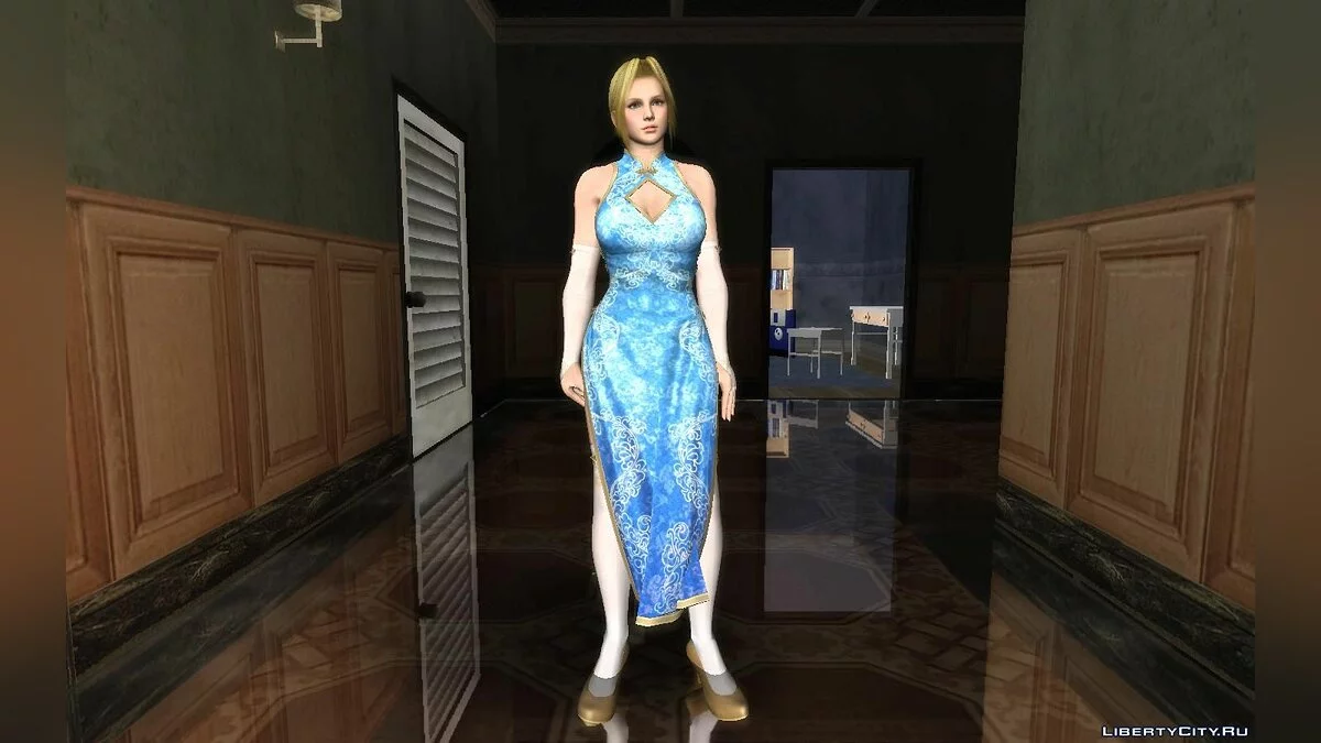 Хелена Дунлас в мандариновом платье из DOA5LR   / GTA San Andreas