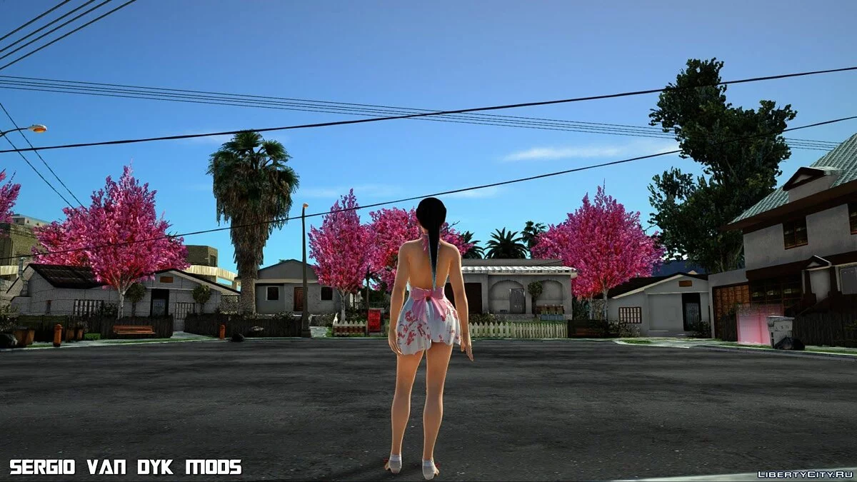 Кокоро в белом и цветочном платье  / GTA San Andreas