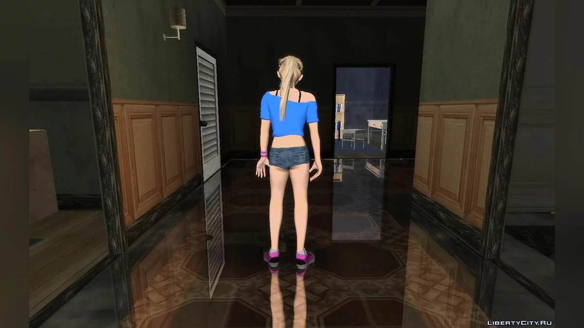 Мари Роуз в тренировочной одежде из DOA6 / GTA San Andreas